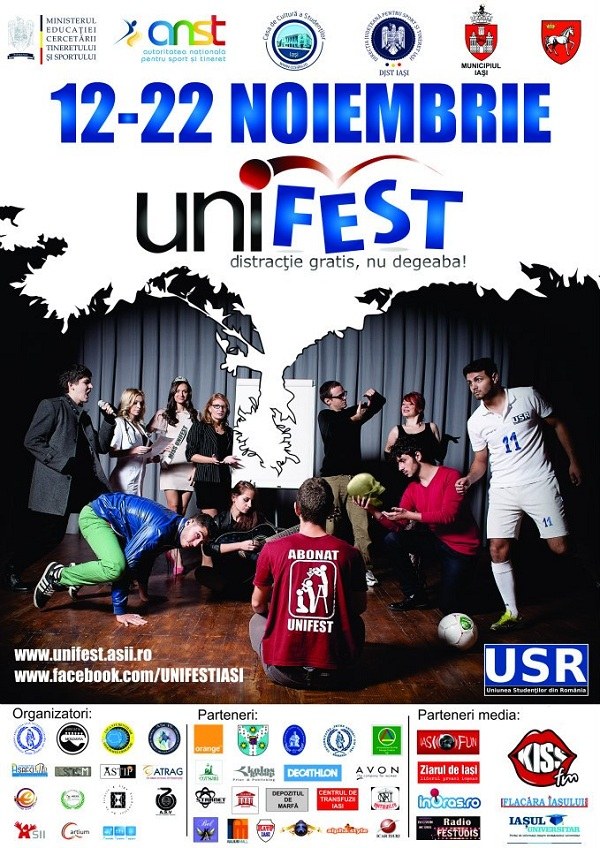 Afișul festivalului  Unifest 2012Sursa: iasifun.ziaruldeiasi.ro