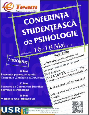 Afis Conferinta Studenteasca de Psihologie
